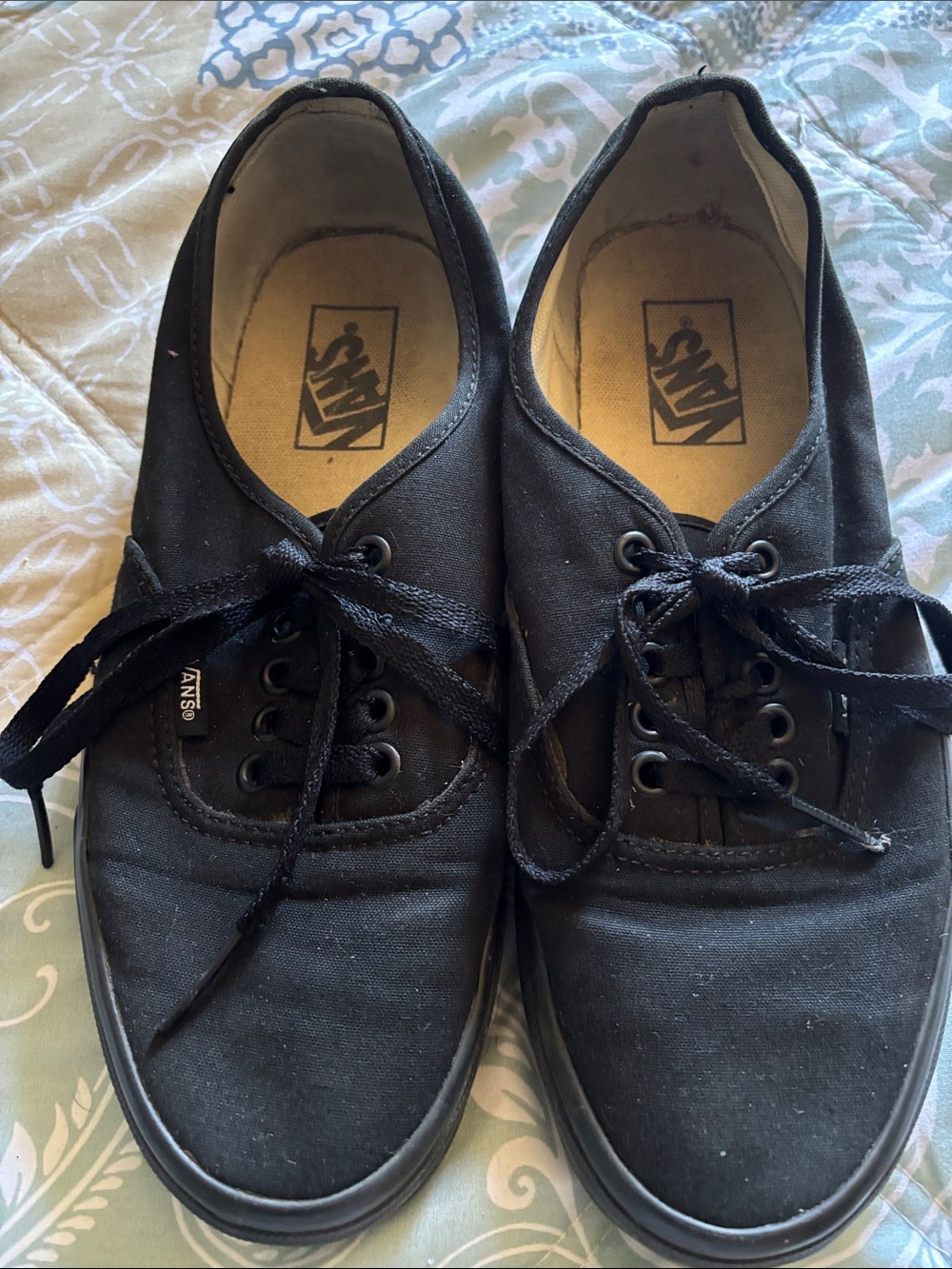 Vans Black Low-Top Canvas Sneakers